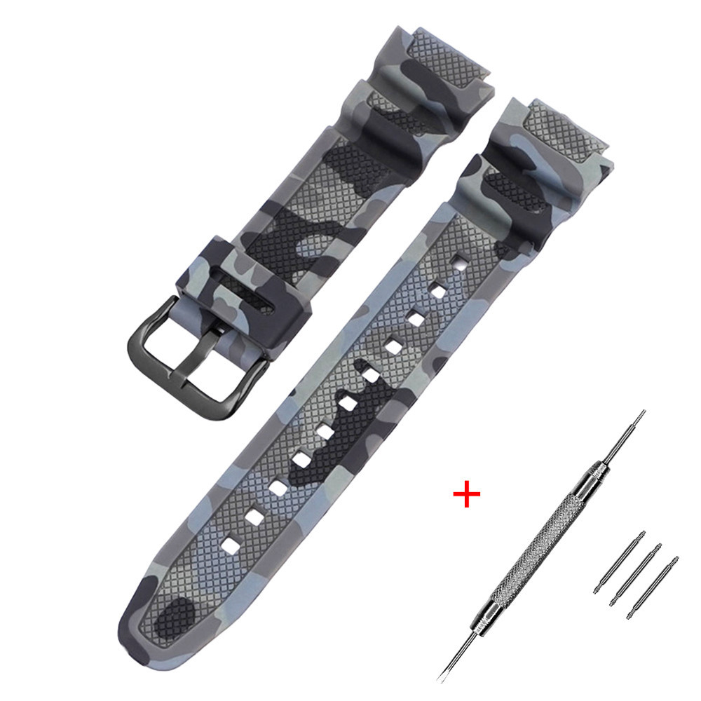 Ремешок для Casio G-Shock AQ-S800/AE-1200 Camo Gray BK SBR Киев - изображение 1