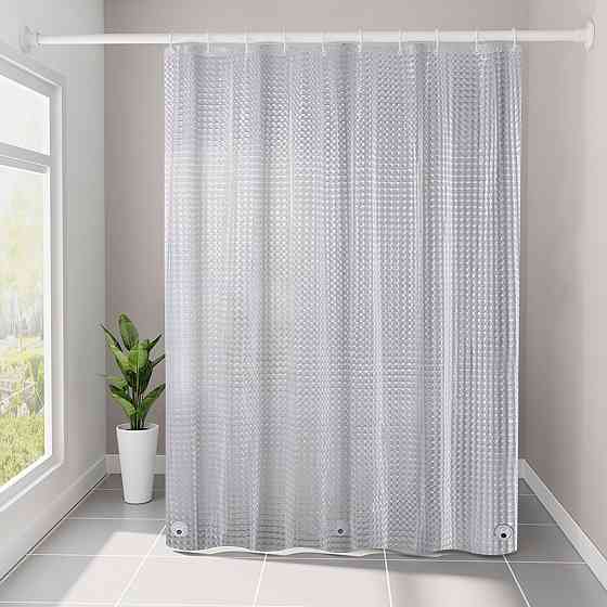 Шторка для ванной комнаты Bathlux 180 x 180 см люкс качество с водоотталкивающим покрытием, Прозрачная Каменец-Подольский