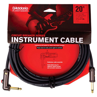 Инструментальный кабель D'Addario Curcuit Breaker Latching Switch 6m (PW-AGLRA-20) Винница - изображение 1