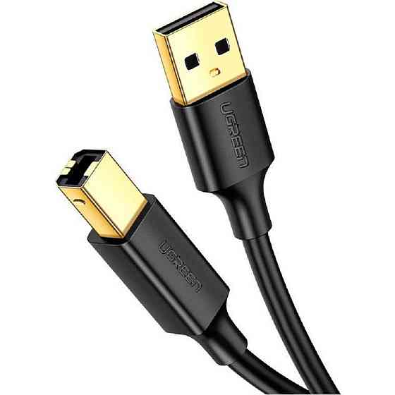 Кабель UGREEN US135 USB 2.0 AM to BM Print Cable 1m (Black) UGR-20846 Одеса