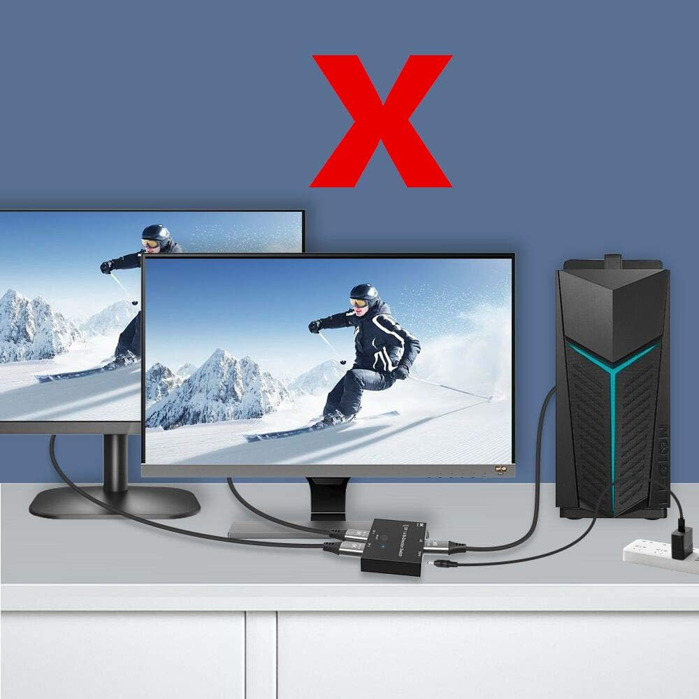 Двонаправлений перемикач DisplayPort 8K DP 1.4 8K@30Hz 4K@120Hz Розгалужувач-конвертер для кількох джерел та дисплеїв Київ - фото 5