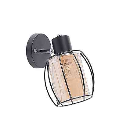 VALESO Настінне бра на 1 плафон B-91180M/1 чорний+хром Коломия