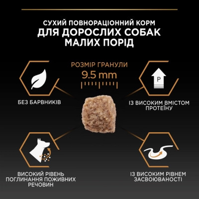 Сухой корм для собак Purina Pro Plan Dog Small&Mini Adult с курицей и рисом 3 кг (7613035114920) Винница - изображение 2