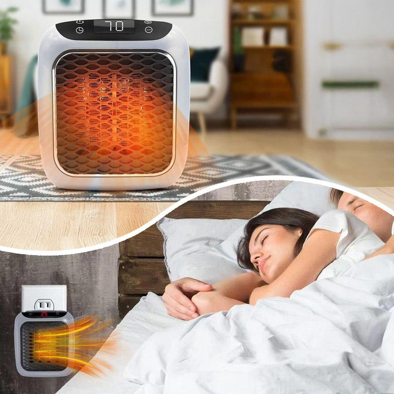 Портативний обігрівач Handy Heater Turbo 800 Вт, керамічний тепловентилятор у розетку, термостат, таймер, дисплей, до 20 м² Київ - фото 19