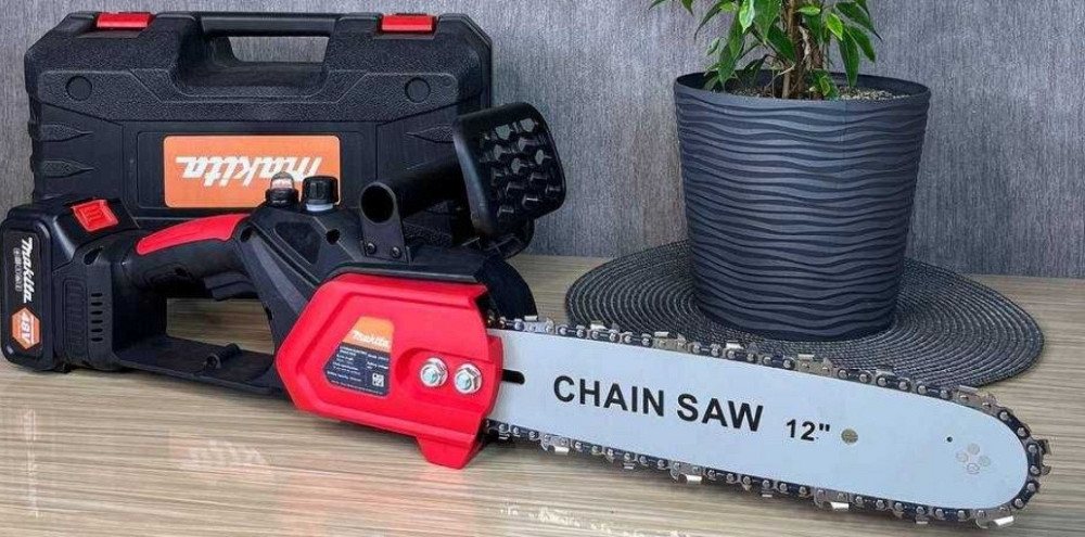 Акумуляторна ланцюга пила 12 дюймів у кейсі/Електропілка/2 акум. Харків - фото 7
