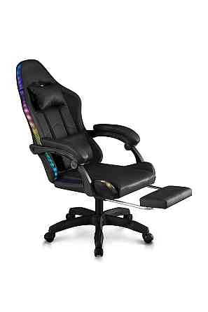 Крісло геймерське Трітон, чорний/LED Київ