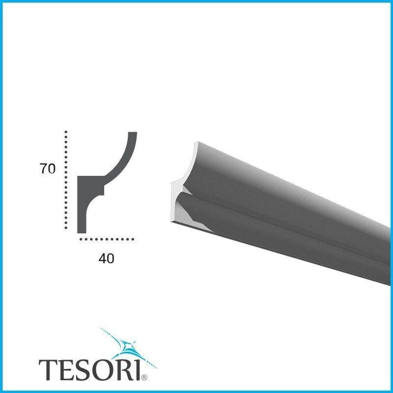 Молдинг поліуретановий гладкий серія F Tesori KF 701 Flexi Дніпро - фото 2