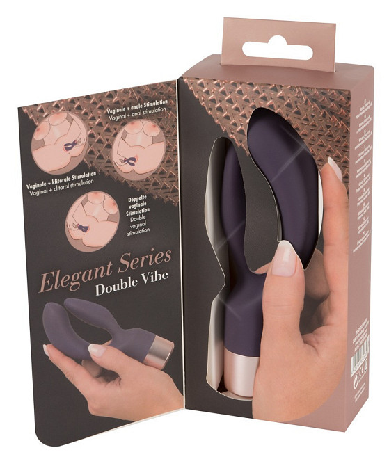 Вібратор кролик з 10 режимів вібрації Elegant Series Double Vibe Sex Aura Київ - фото 9