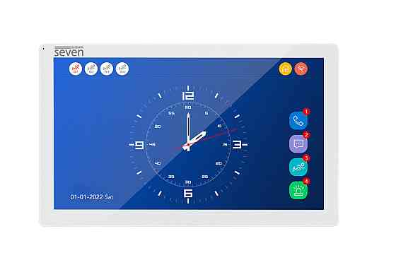Комплект Wi-Fi домофона 10 дюймов с вызывной панелью со считывателем карт в офис SEVEN DP-7517/02Kit white Киев