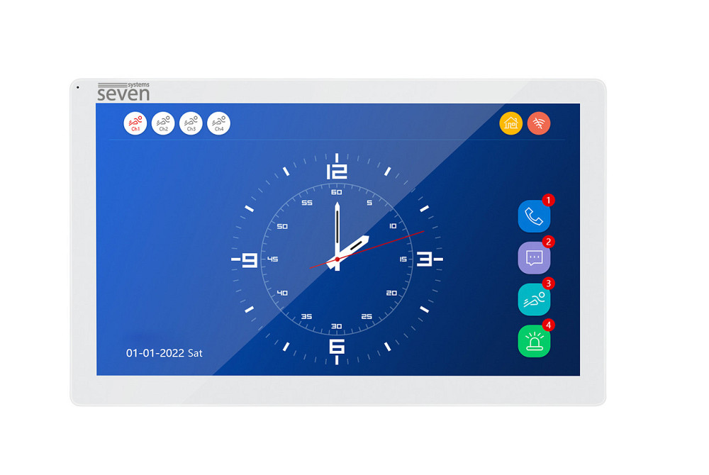 Комплект Wi-Fi домофона 10 дюймов с вызывной панелью со считывателем карт в офис SEVEN DP-7517/02Kit white Киев - изображение 2