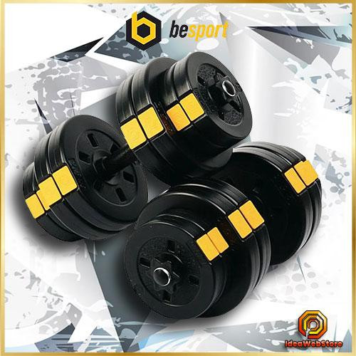 Комплект набор разборных гантелей Besport 2 шт по 16 кг Гантели разборные со сменными дисками Киев - изображение 1