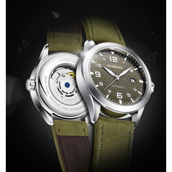 Водостойкие механические часы Ochstin Military silver Винница - изображение 8