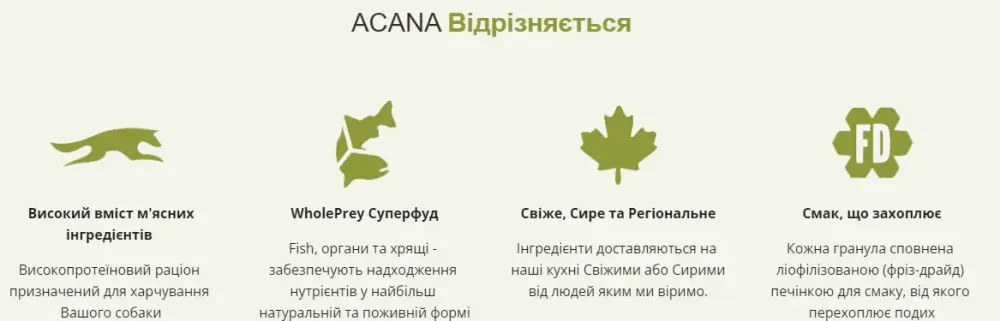 Acana Pacifica Recipe Dog (Акана Пацифика Рецип Рыба) сухой корм для собак всех пород на всех стадиях жизни 11.4 кг Запорожье - изображение 7