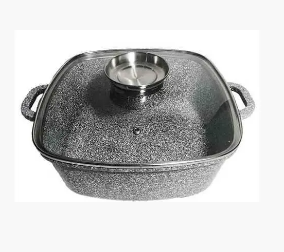 Казан квадратный UNIQUE UN-5208 6.1л с крышкой гранитным покрытием 28 см Одесса - изображение 4