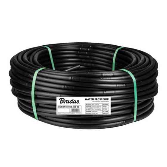Трубка крапельна Ø 16мм / 0,9мм / 33см / 2 л/год – WATER FLOW DRIP – 50 м, DSWWF160933-200-50 Київ