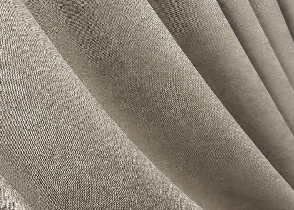 Комплект коротких штор VR-Textil Мікровелюр Petek YL № 1708ш Тауп 130х170 см 2 шт (35-0404) Київ - фото 5