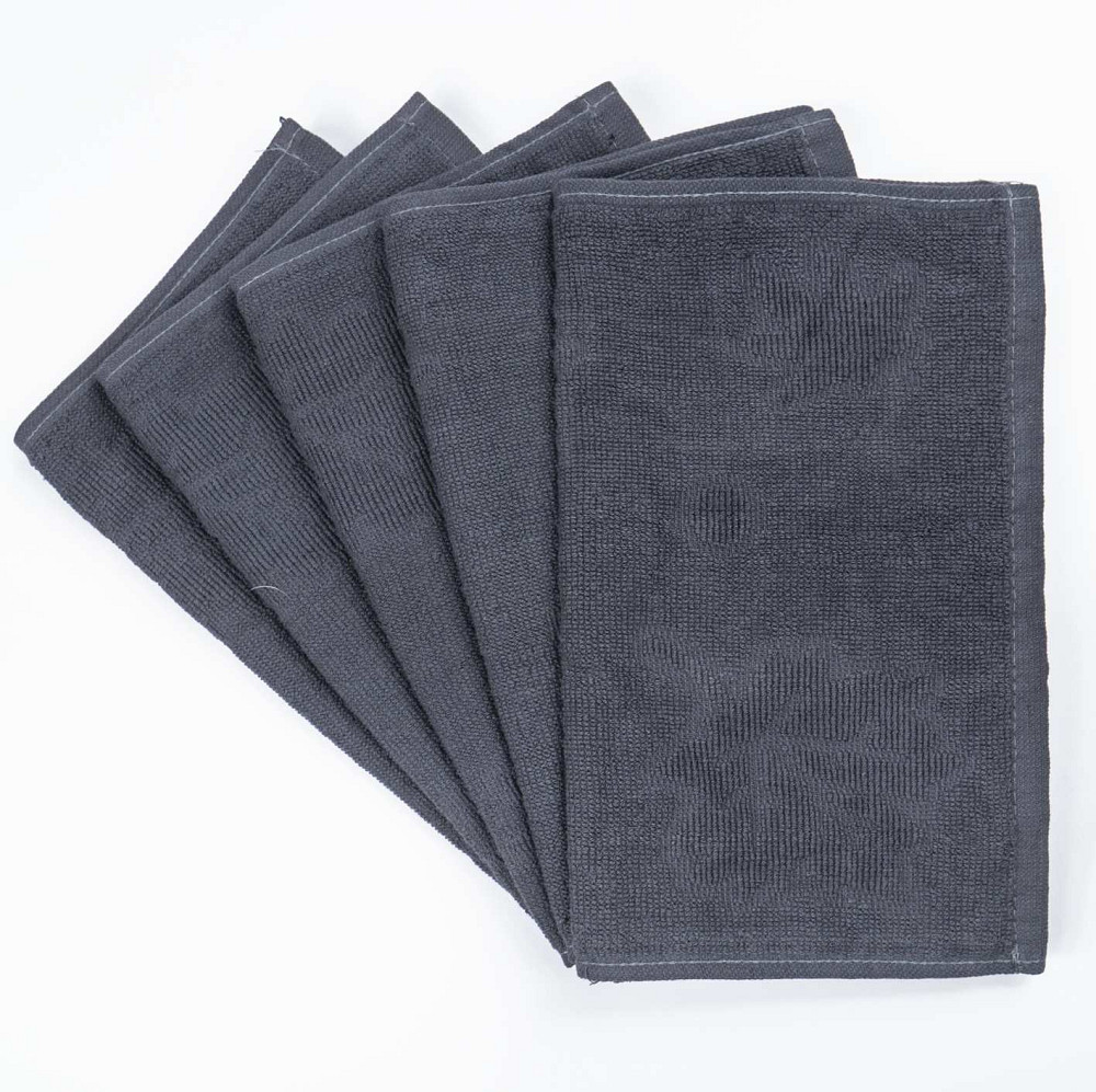 Кухонна жакардова серветка GM Textile 25х45 см 380 г/м2 (Сірий) Суми - фото 2