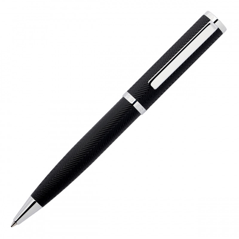 Ручка кулькова Hugo Boss Formation Herringbone Chrome (довжина 13.5 см) Чорний Київ - фото 7