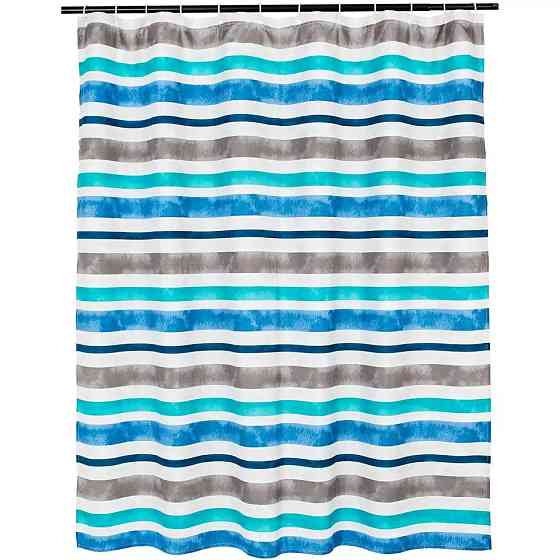 Шторка для ванны из полиэстера водонепроницаемая Bathlux 180x180 см с кольцами, занавеска для ванной комнаты Каменец-Подольский