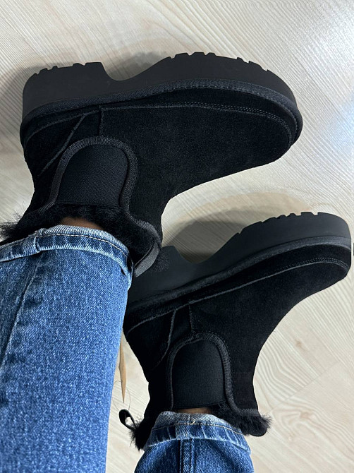 Черевики жіночі Hengji 002-1 замшеві на хутрі високі чорні, 39, 24,5 см Київ - фото 9