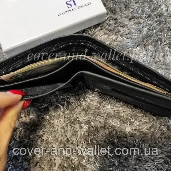 Чоловічий шкіряний гаманець на магнітах без застібки ST 4 Київ - фото 8