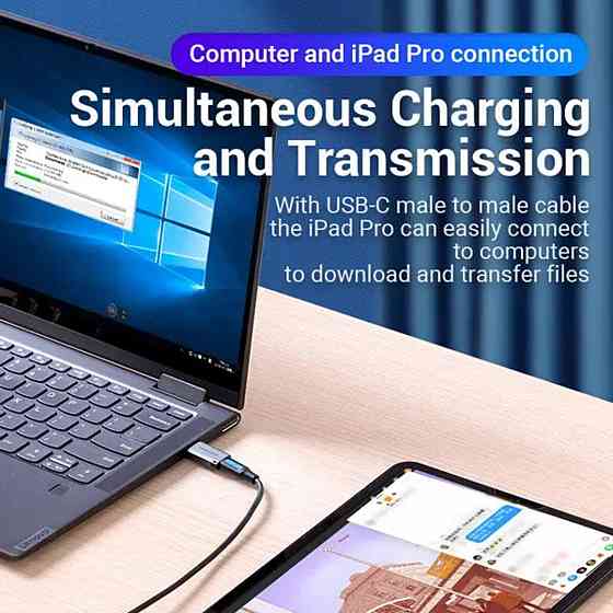 Адаптер перехідник Vention USB 3.0 "тато" - USB-C "мама", сплав алюмінію CDPH0 Одеса