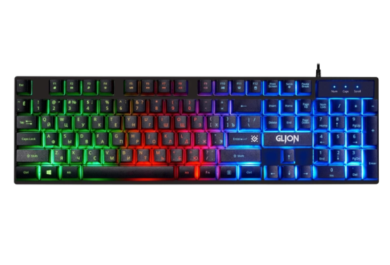 Набор клавиатура + мышь (проводной) Defender Glion C-123 RGB-подсветка (Черный) Киев