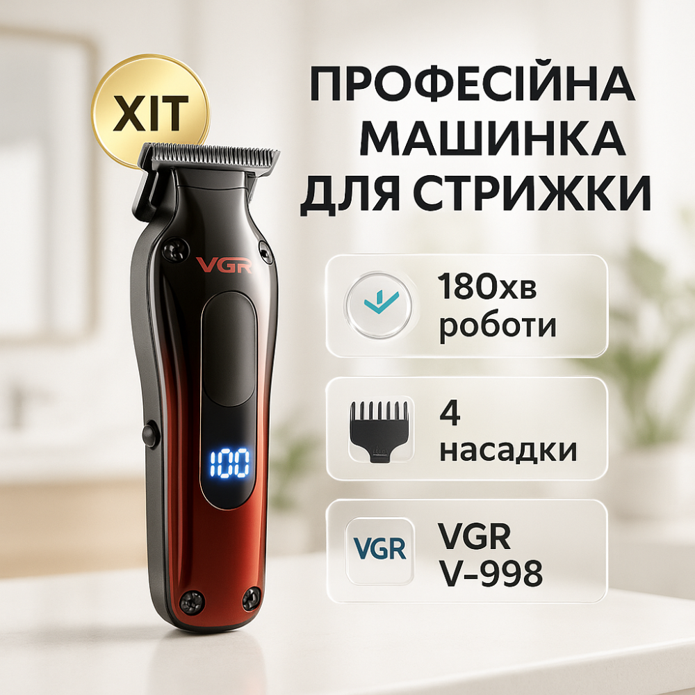 Парикмахерские машинки профессиональные VGR V-998, Машина для стрижки в домашних условиях YX-14 Львов - изображение 14