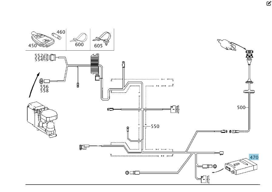 Mercedes-Benz  A2038201097 Антенний приймач Webasto Telestart T70 E-class W211 C-class W203 CLK Coupe C209 CL C215 S-class short W220 G-class W463 SL  Одесса - изображение 4