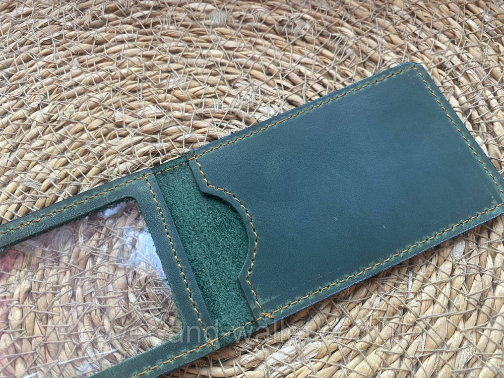 Обкладинка "Державна податкова служба України" із вінтажної шкіри зеленого кольору Київ - фото 5