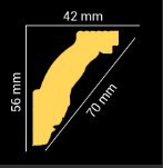 Потолочный плинтус 2м   GP-66   56х42 mm для натяжных потолков Днепр - изображение 2