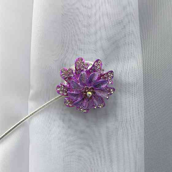 Магніти для штор та гардин "Flowers" набір 2 шт Бузковий (81-198) Київ