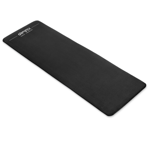 Коврик (мат) для йоги и фитнеса Gymtek NBR 1см черный Киев
