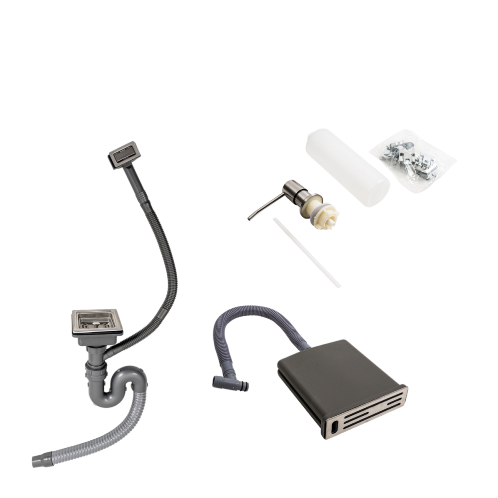 PLATINUM Кухонна мийка 50*50 PVD чорна Platinum Handmade з підставкою для ножів Коломия - фото 5