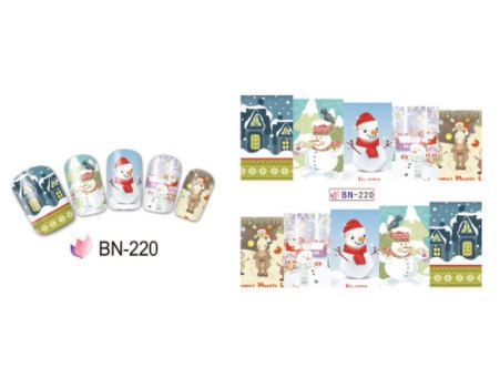 Стикеры на ногти рождественские, размер стикера 6*5см, инструкция по применению есть в описании Киев - изображение 1