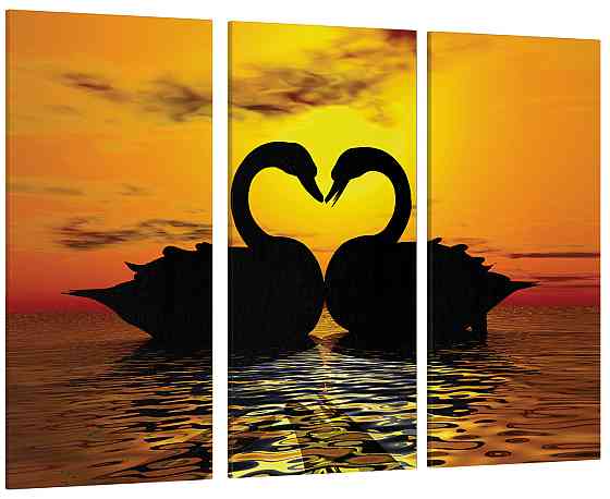 Модульна картина Озеро Лебеді Art-108_XXL Київ