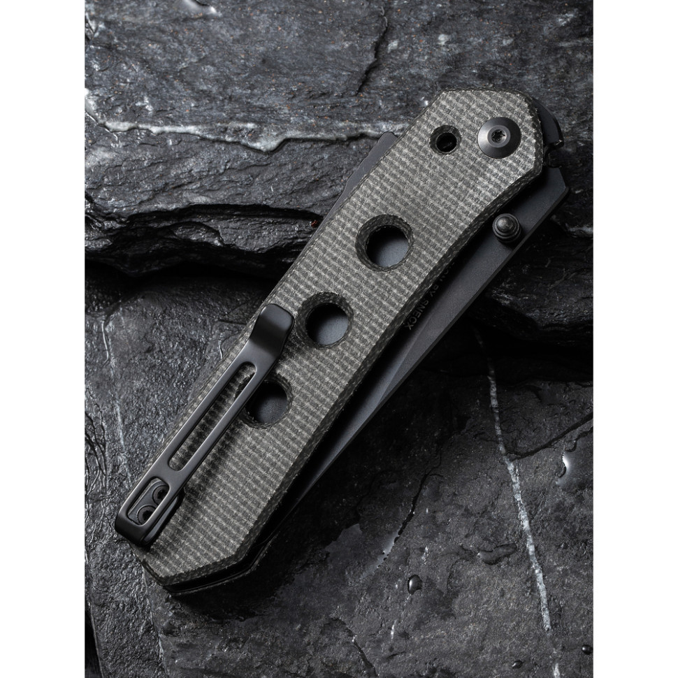 Ніж складаний туристичний Civivi Vision FG, (8.9 см) Nitro-V / Micarta темно-сірий Київ - фото 14