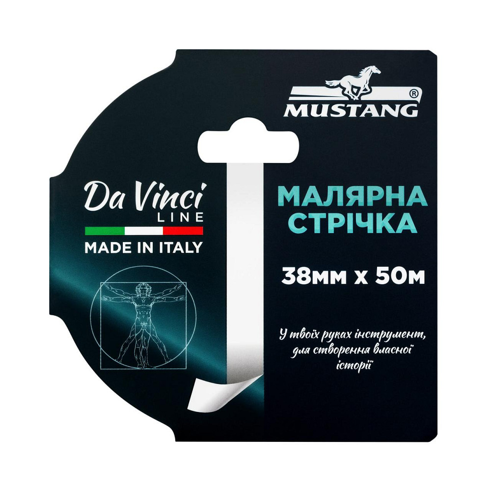 Малярная лента MUSTANG Da Vinci LINE белая 38мм х 50м Ровно - изображение 1