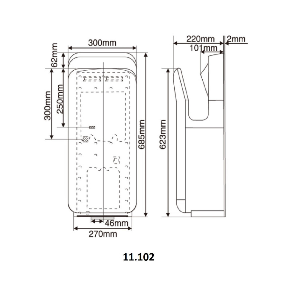 Сушилка для рук HOTEC 11.102 ABS Silver (000028702) Киев - изображение 6