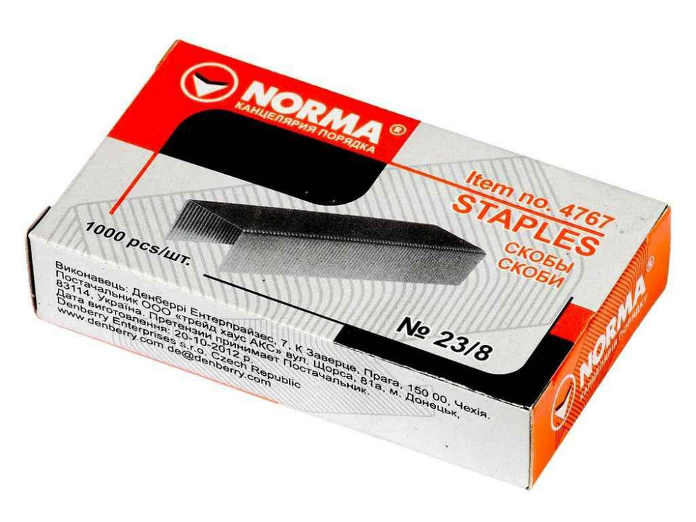 Скобы д/степлера 23/8 1000шт 4767 norma ТМ NORMA Киев - изображение 1