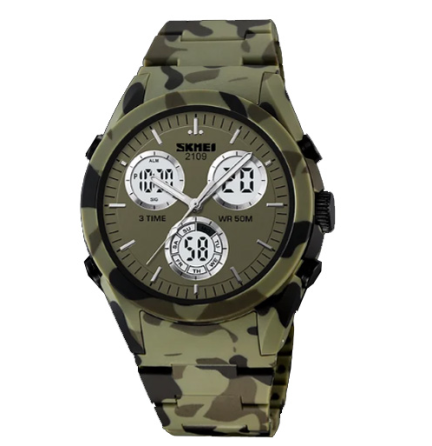 Часы наручные SKMEI 2109CMGN, ARMY GREEN CAMOUFLAGE, 10316 Днепр