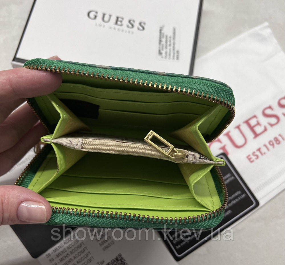 Жіночий маленький гаманець Guess (7594-1) green Київ - фото 3