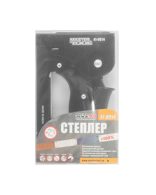 MASTERTOOL Степлер ресорний MASTERTOOL скоба R53 4-14мм плавне регулювання сили удару, корпус м Киев - изображение 8
