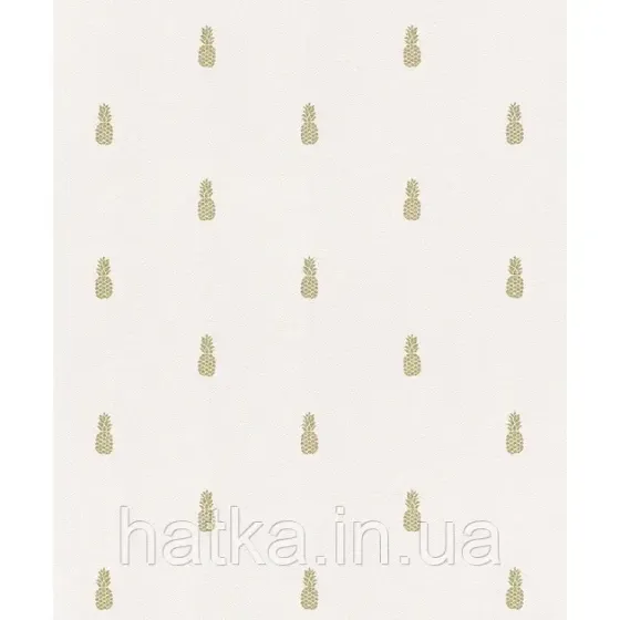 Шпалери вінілові на флізеліні Rasch Clasik 0,53х10 ананаси золотисті на бежевому Київ