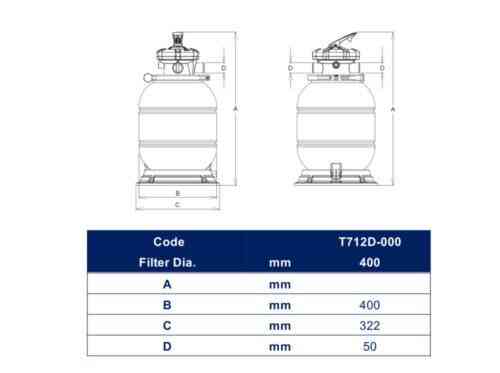 Фильтровальная установка для бассейна 30 м3 Aquant D 400 6 м³/ч Киев