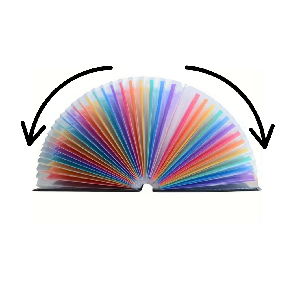 Папка-органайзер для зберігання документів і файлів формат А4 на 36 відділень,з кольоровими вкладками, чорна 330x240x40 мм Кам'янець-Подільський - фото 5