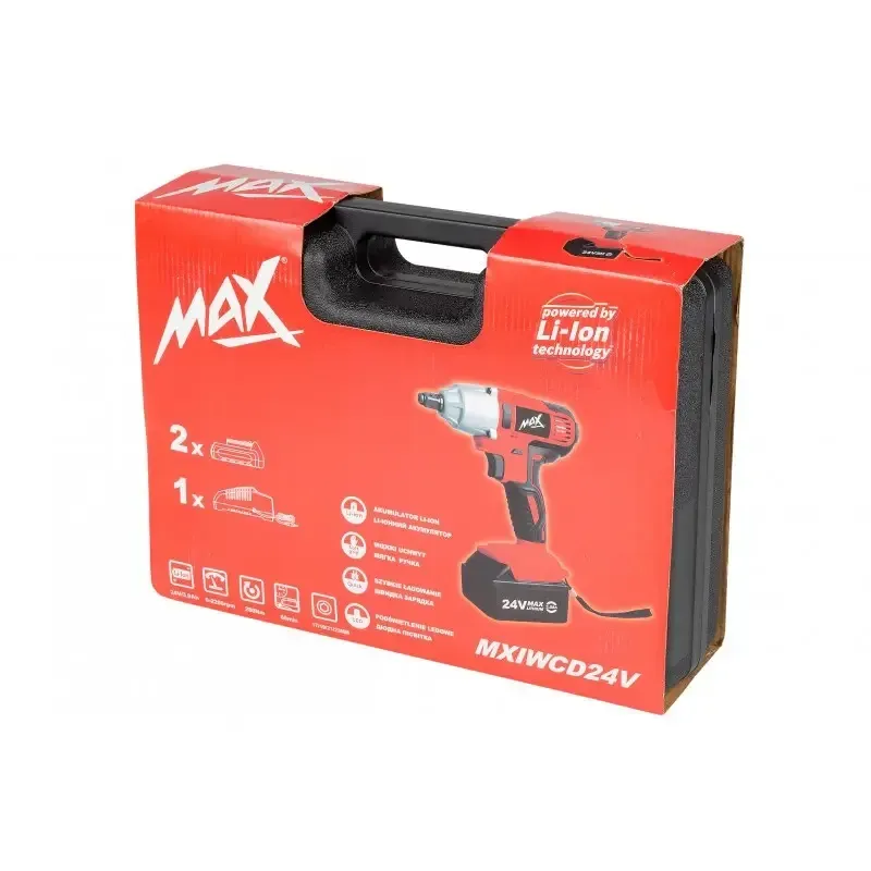 Гайковерт акумуляторний ударний MAX MXIWCD24V Акумуляторний гайковерти для СТО 24В 280 Нм Львів - фото 9
