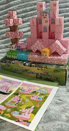 Конструктор магнитный майнкрафт, розовый конструктор, Minecraft. Харьков