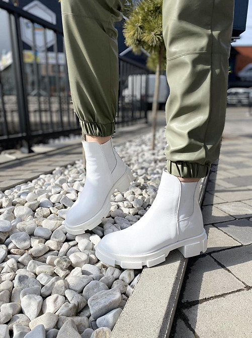 Жіночі черевики GREMMY білі натуральна шкіра висота 13 см розмір 39 (4302) Коломия - фото 6
