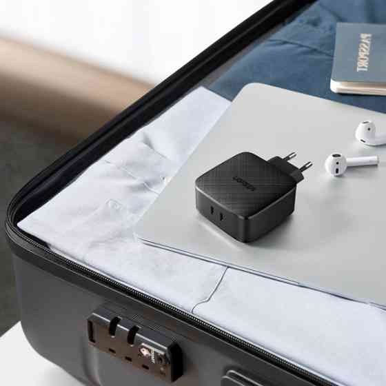 Зарядний пристрій 2xUSB 66W GAN PD (2xType-C) CD216 Ugreen PD Fast Charger Чорний (70867) Київ